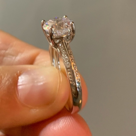 Delmar Silver CZ Accent Engagement Ring 💍 🤩 - Picture 8 of 12